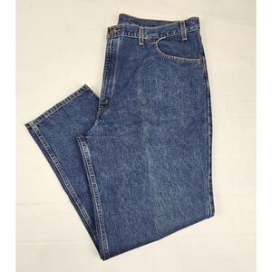 Levis 545 Jeans Men 42x33. Vintage Blue Loose‎ Fit Straight Leg Brown Tab Denim.